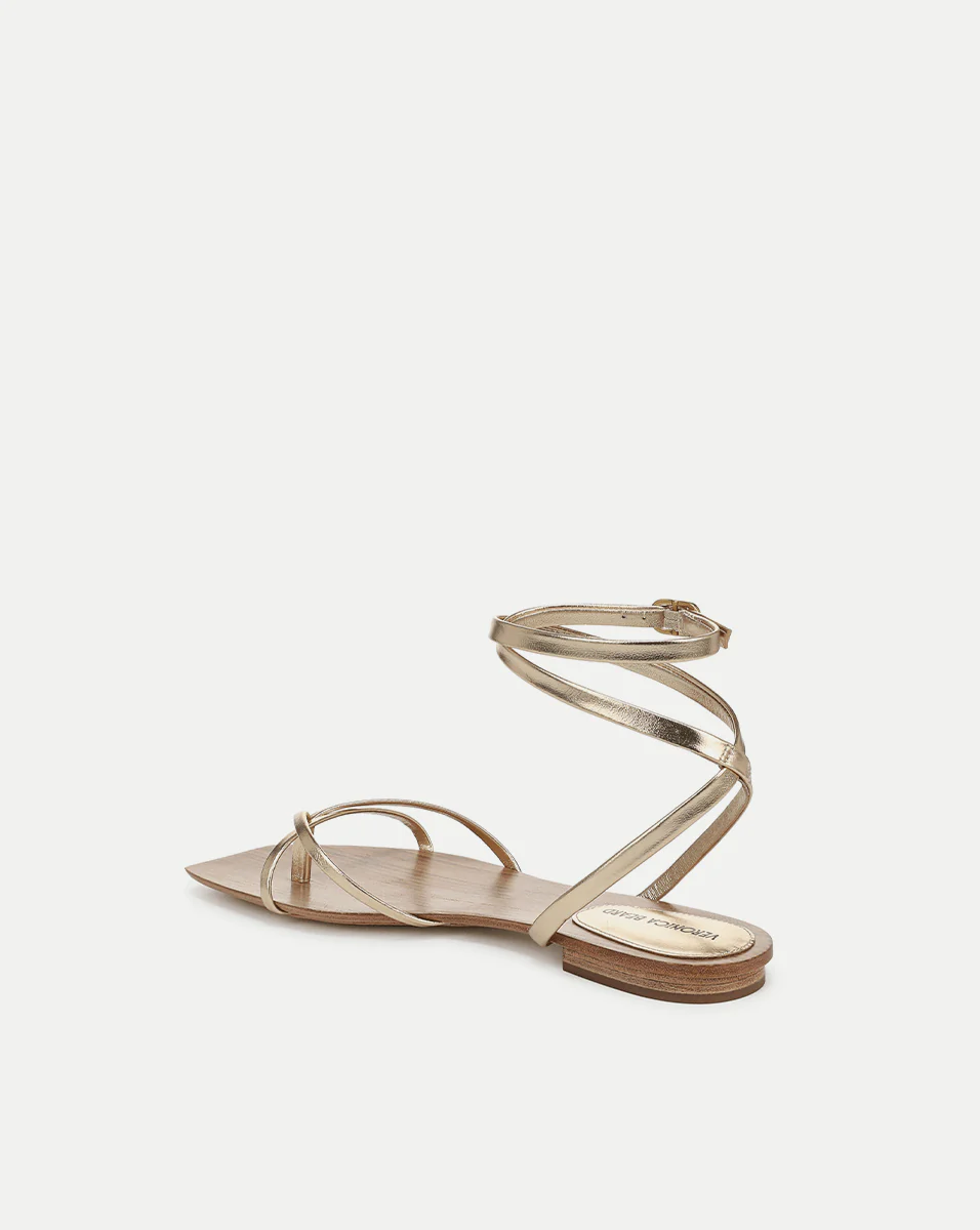 Allegra Metallic Ankle-Wrap Sandal - Image 5