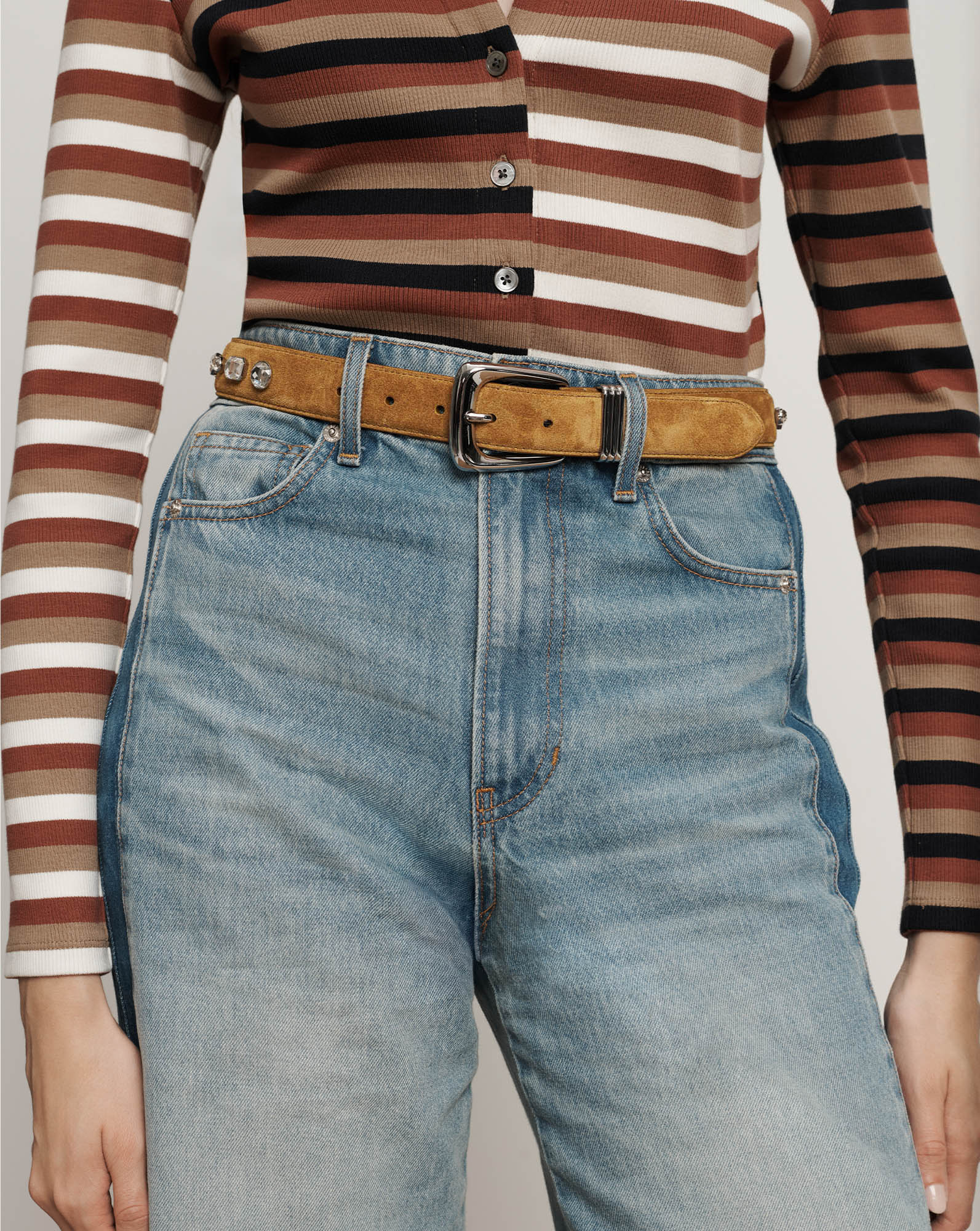 Arch Suede Embellished Belt - Image 2