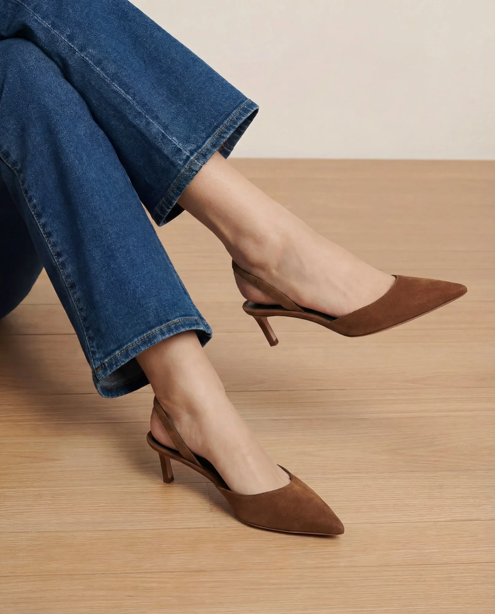 Caroline Suede Slingback Pump - Image 2