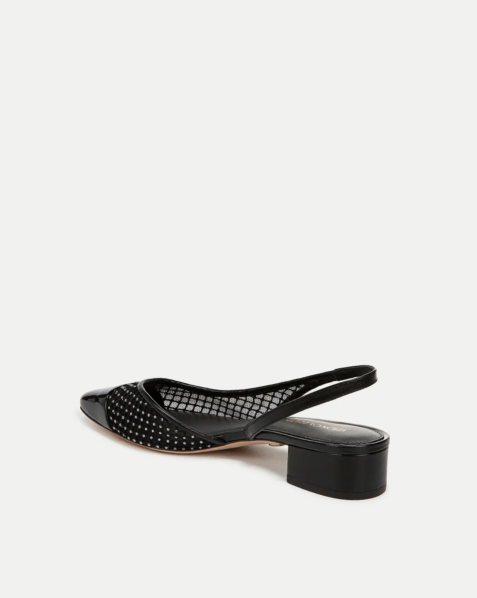Cecile Rhinestone Mesh Cap-Toe Slingback - Image 4