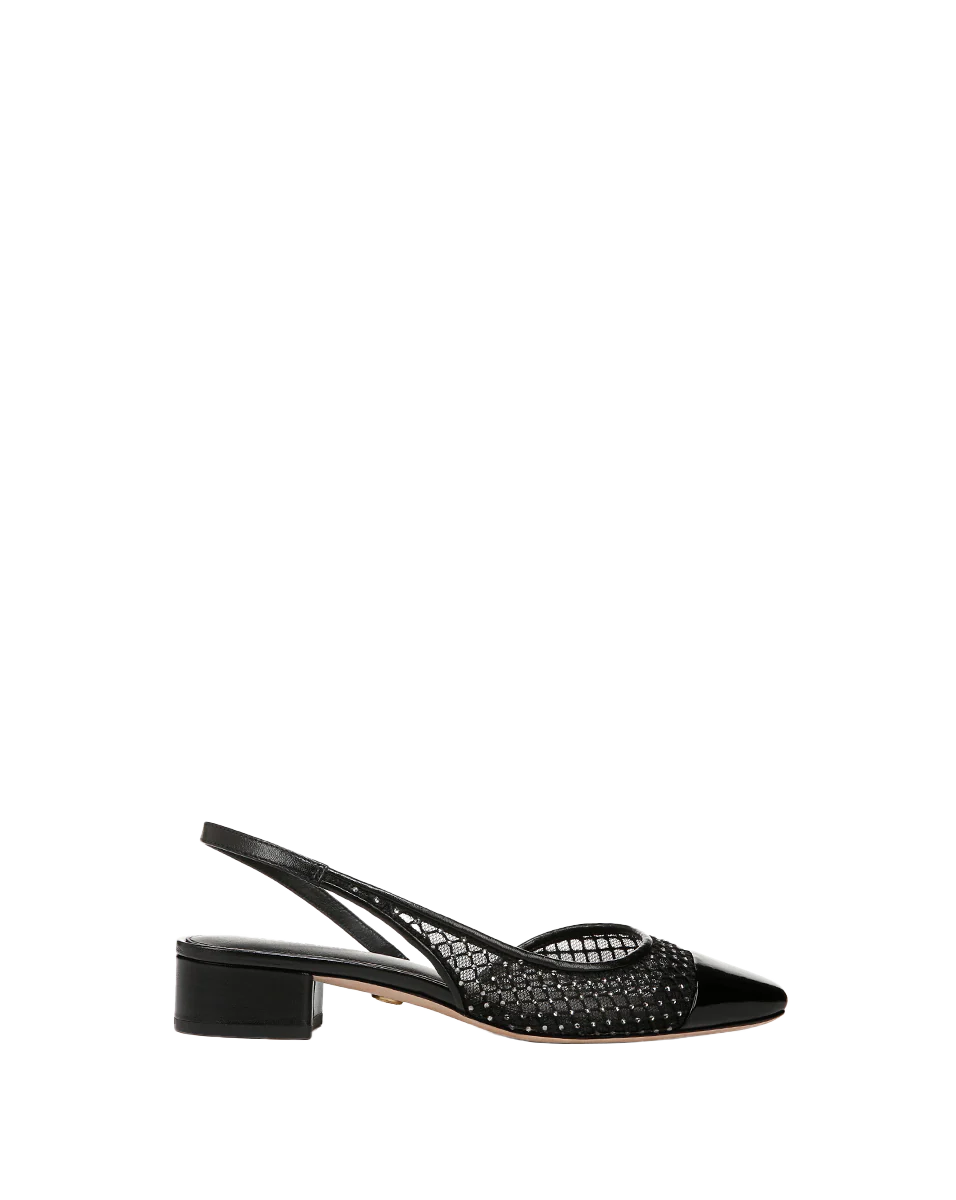 Cecile Rhinestone Mesh Cap-Toe Slingback - Image 6