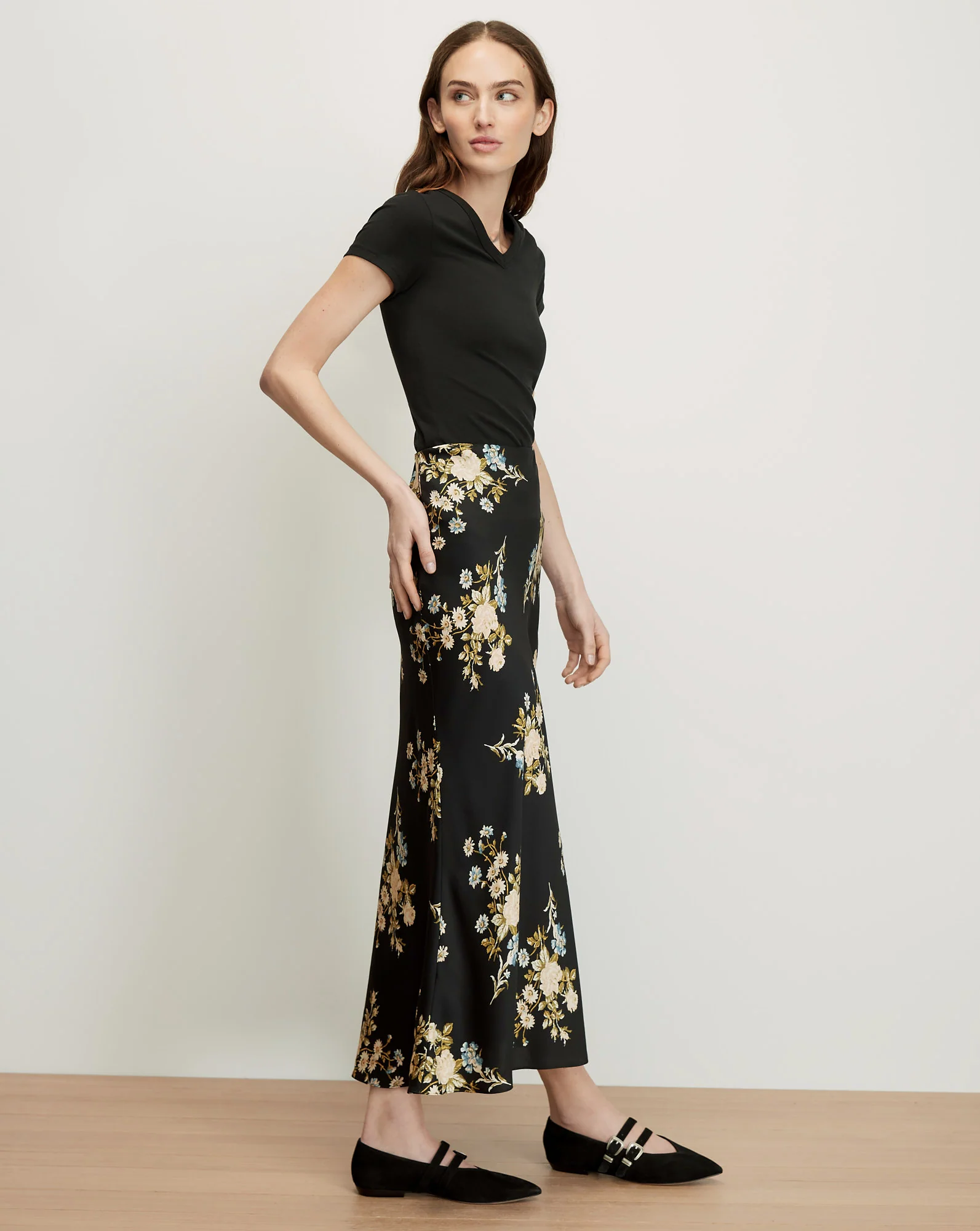 Clover Floral Midi Skirt - Image 3
