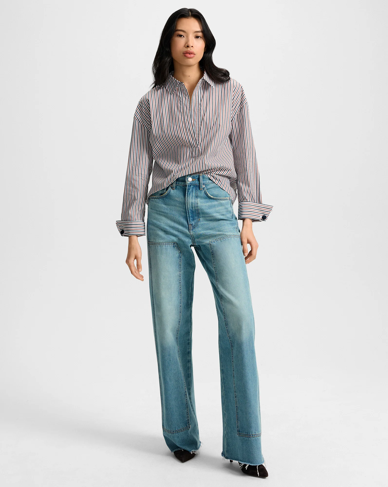 Draymond Striped Cuff-Sleeve Shirt - Image 2