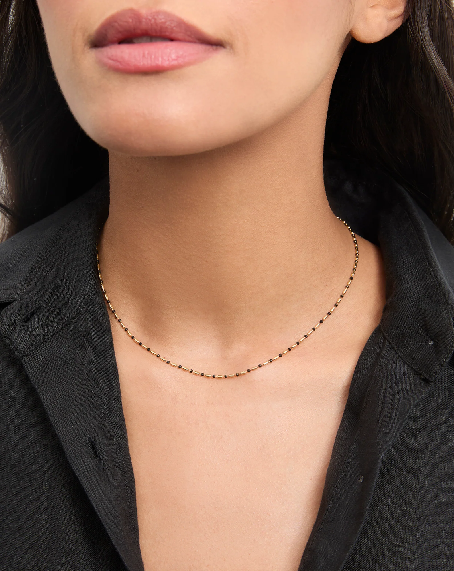Enamel Bead Chain Necklace - Image 2