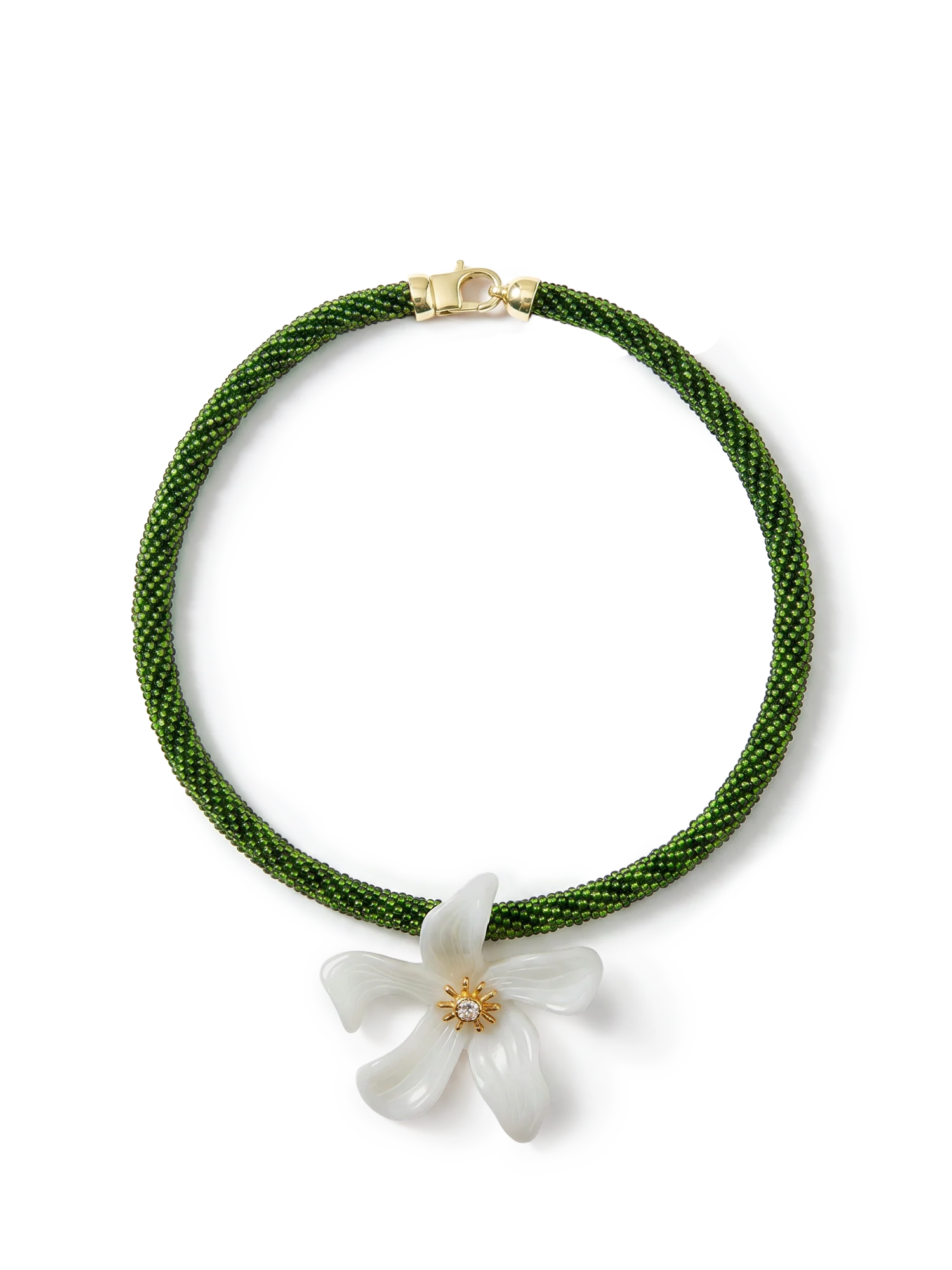 Flower Pendant Beaded Necklace - Image 5