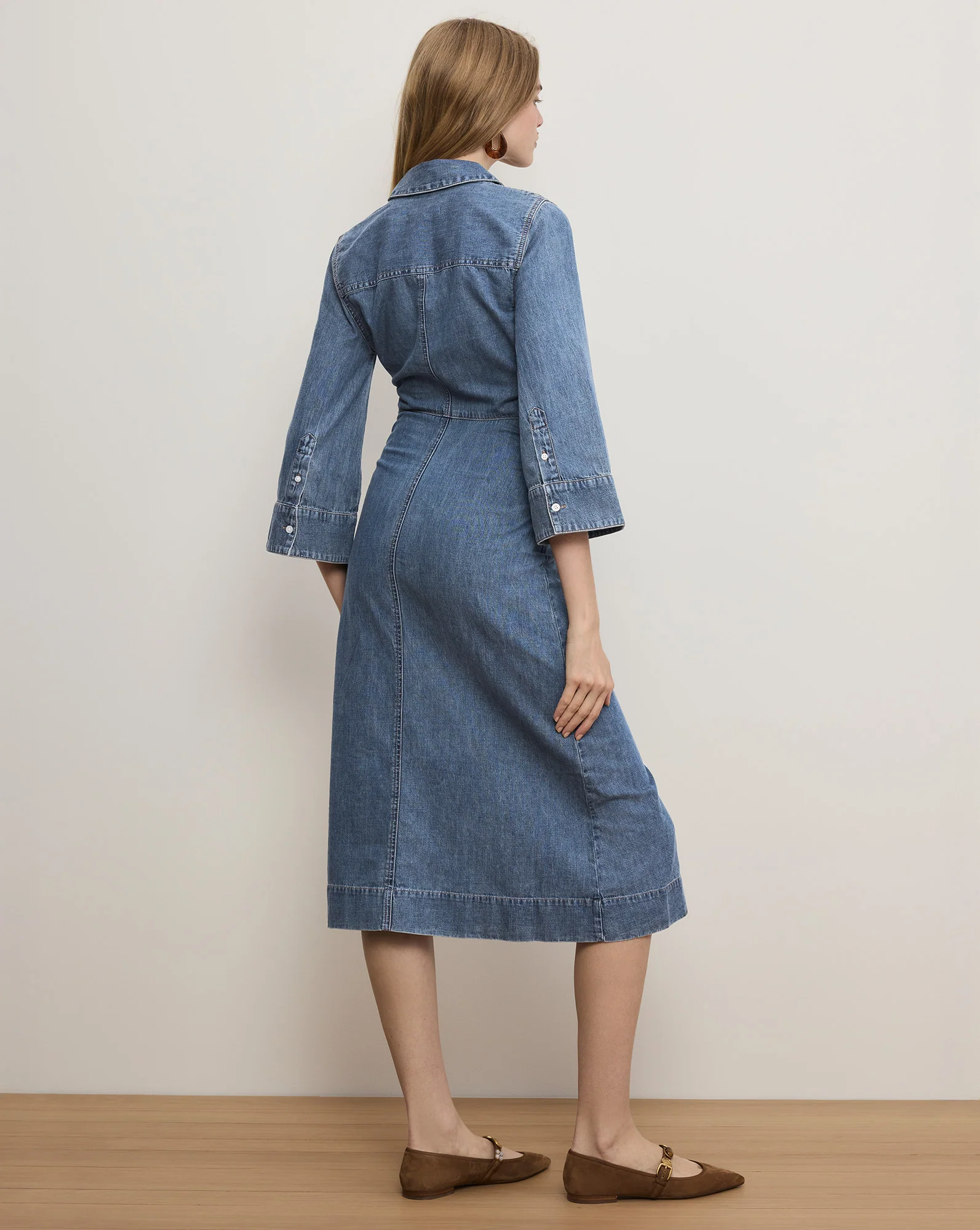 Haydon Denim Midi Shirtdress - Image 4