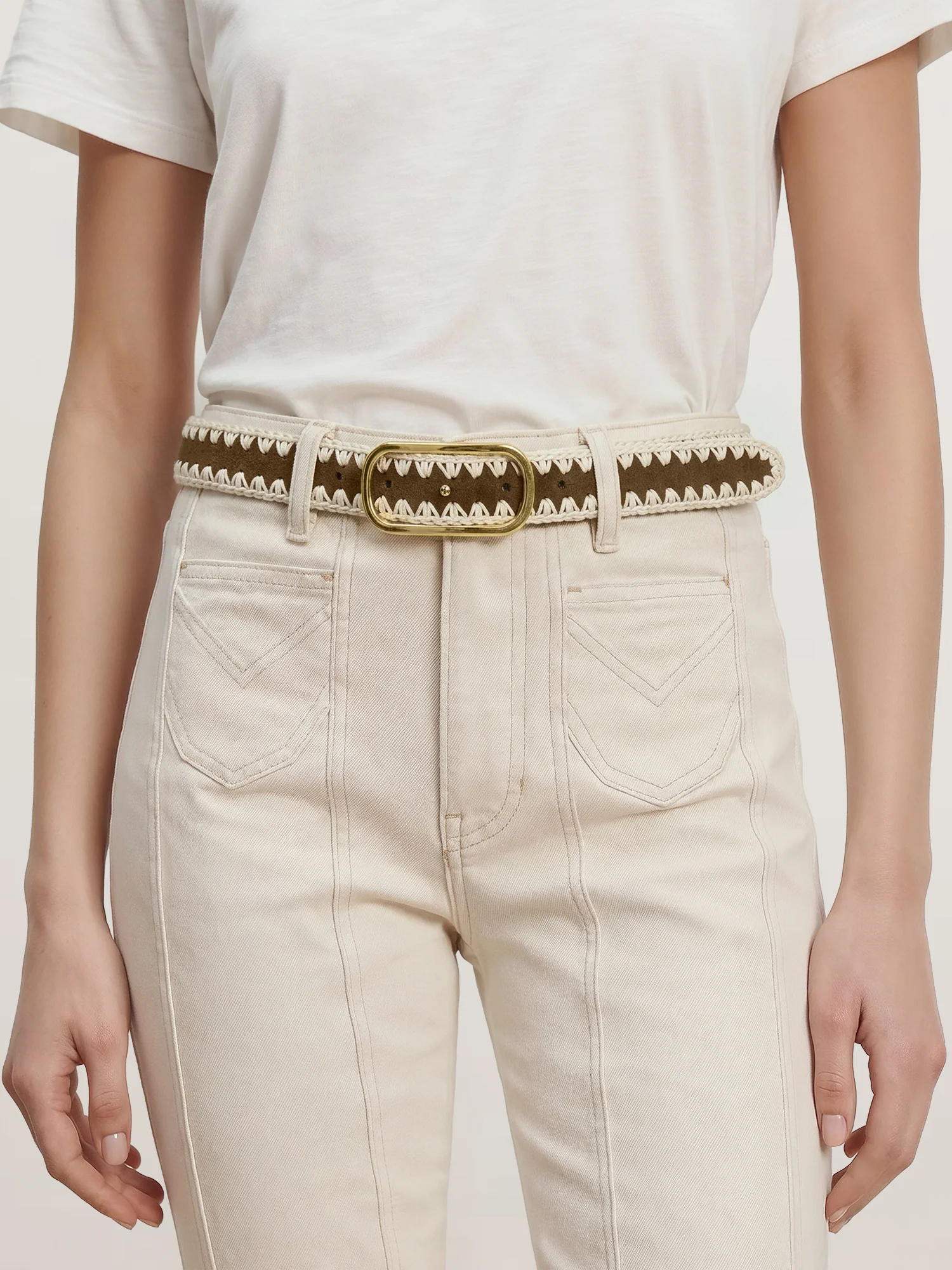 Loop Suede Whipstitch Belt - Image 2