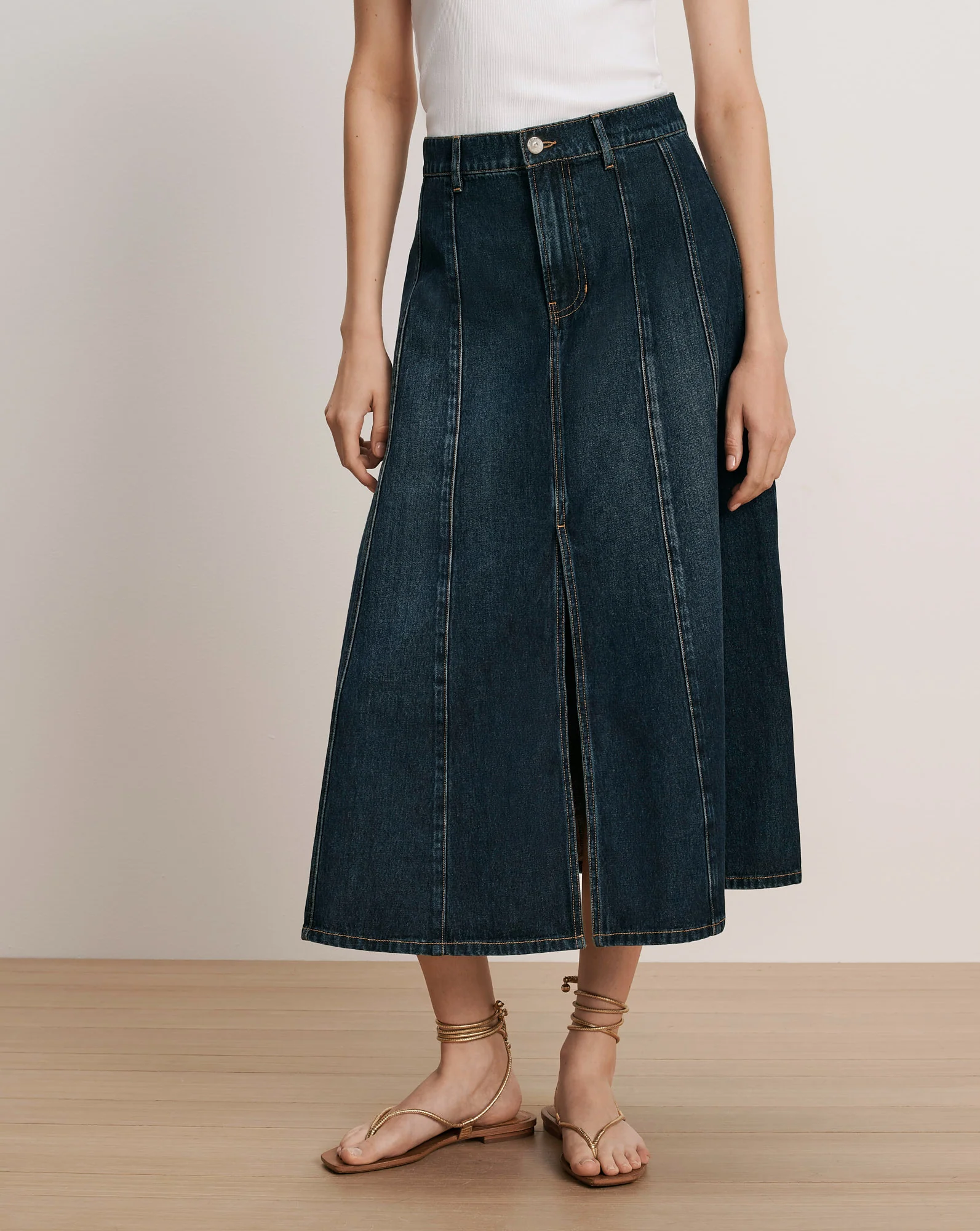 Nasreen Denim Midi Skirt - Image 2