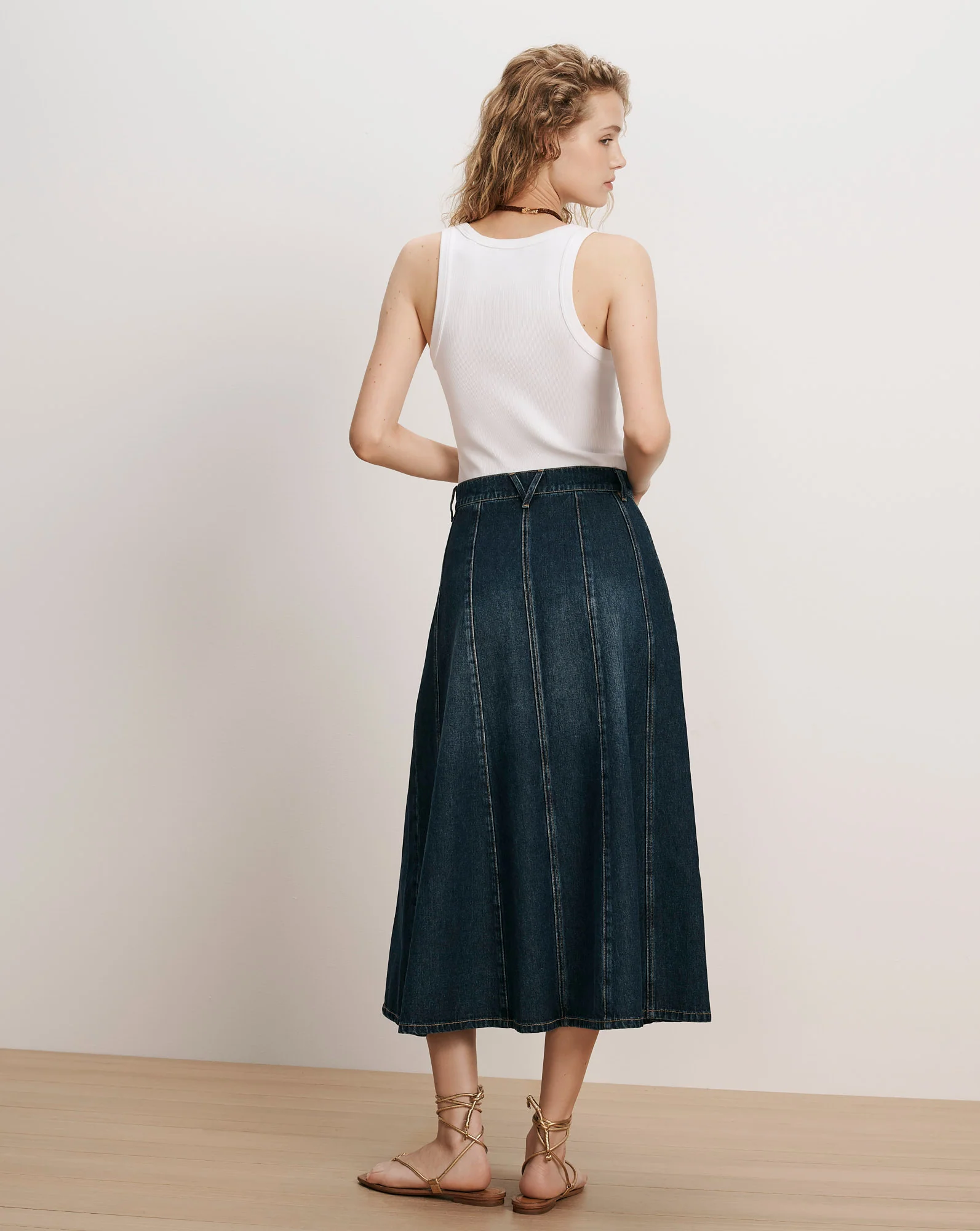 Nasreen Denim Midi Skirt - Image 4