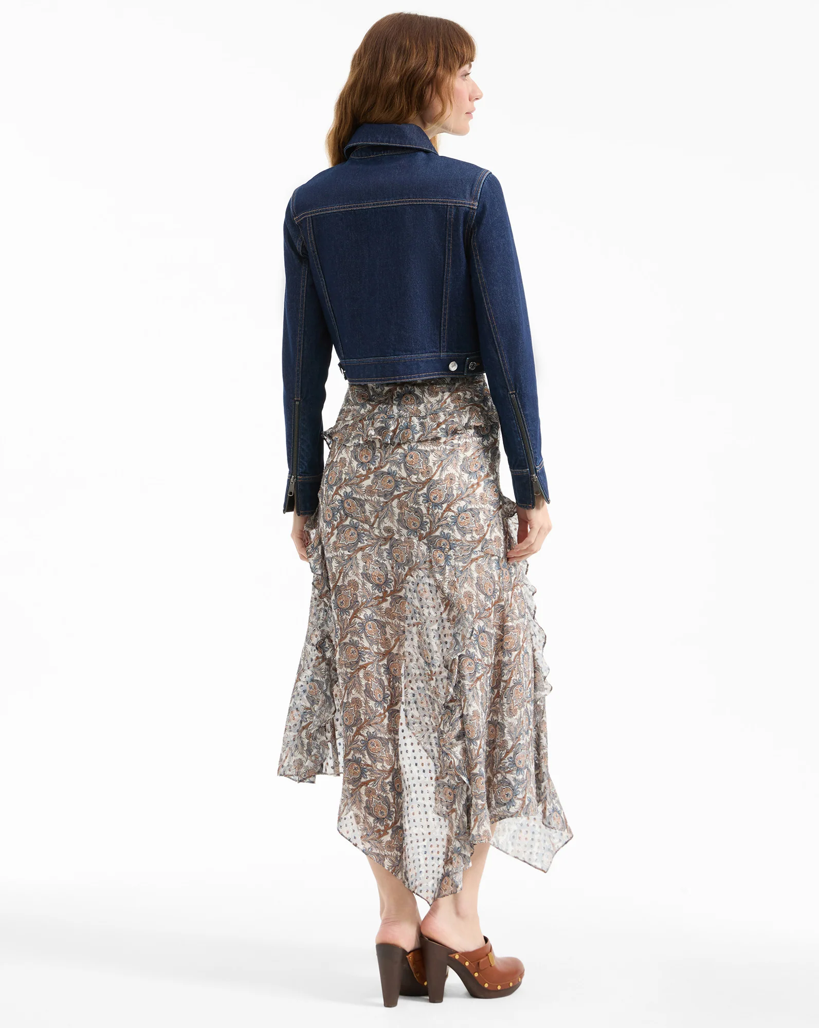 Patty Cropped Denim Jacket - Image 4