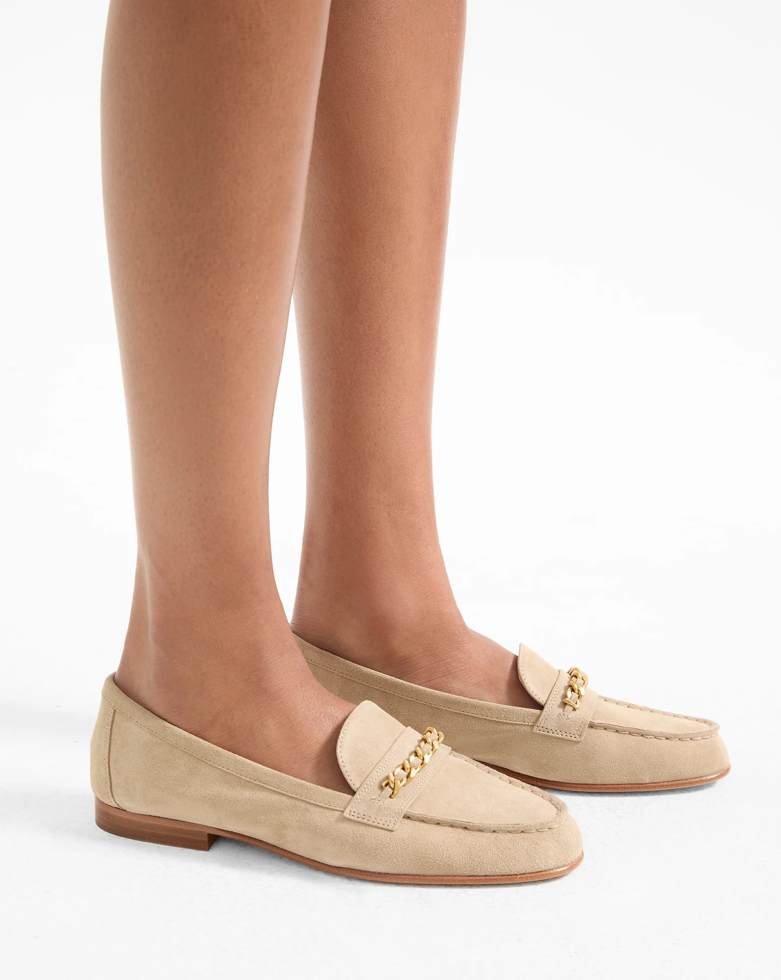 Penny Suede Chain-Link Loafer - Image 6