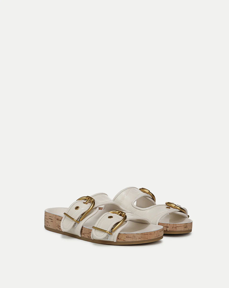 Prue Croc-Embossed Buckle Sandal - Image 3