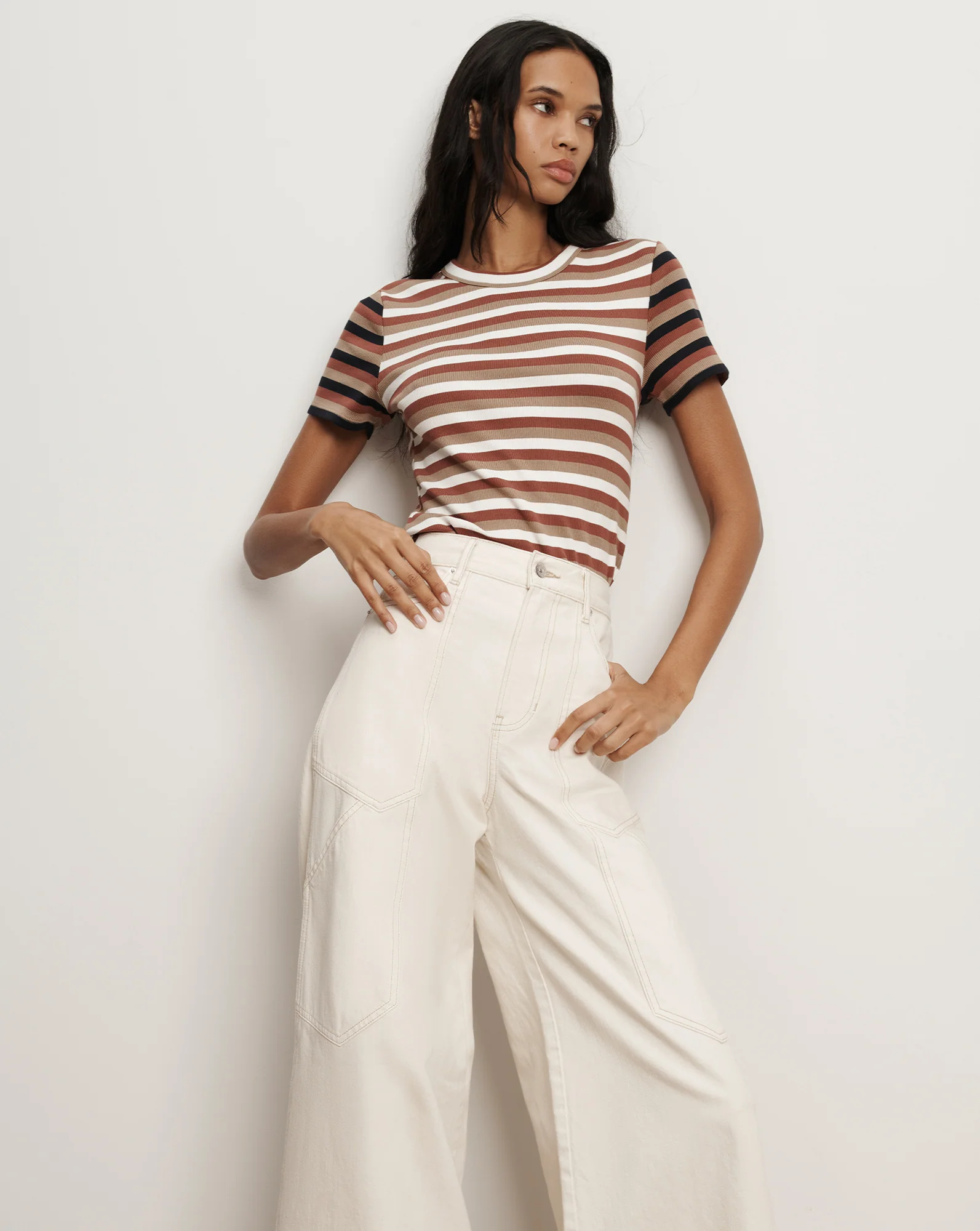 Pruitt Striped Ribbed T-Shirt