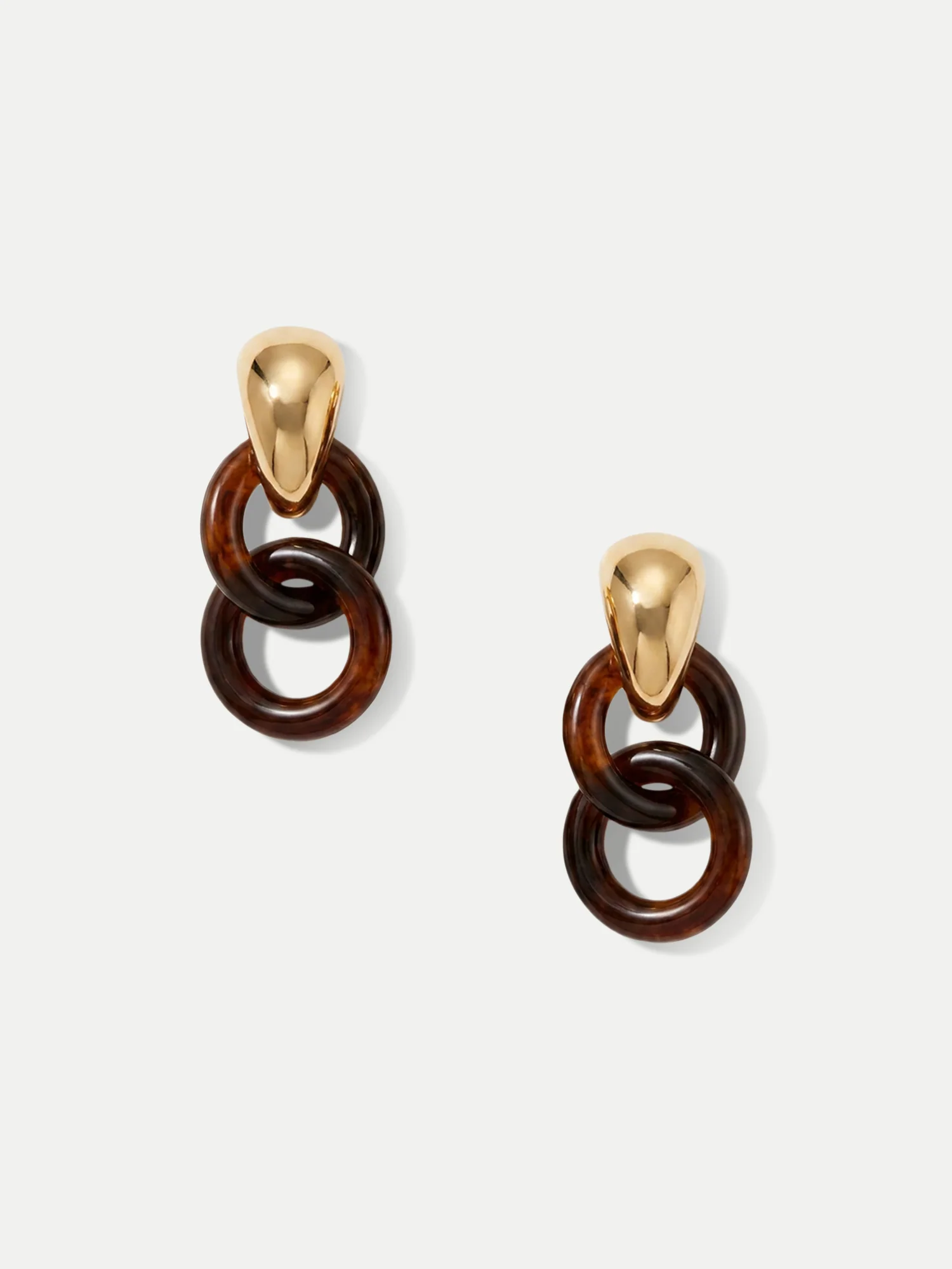 Resin Link Drop Hoop Earring - Image 3