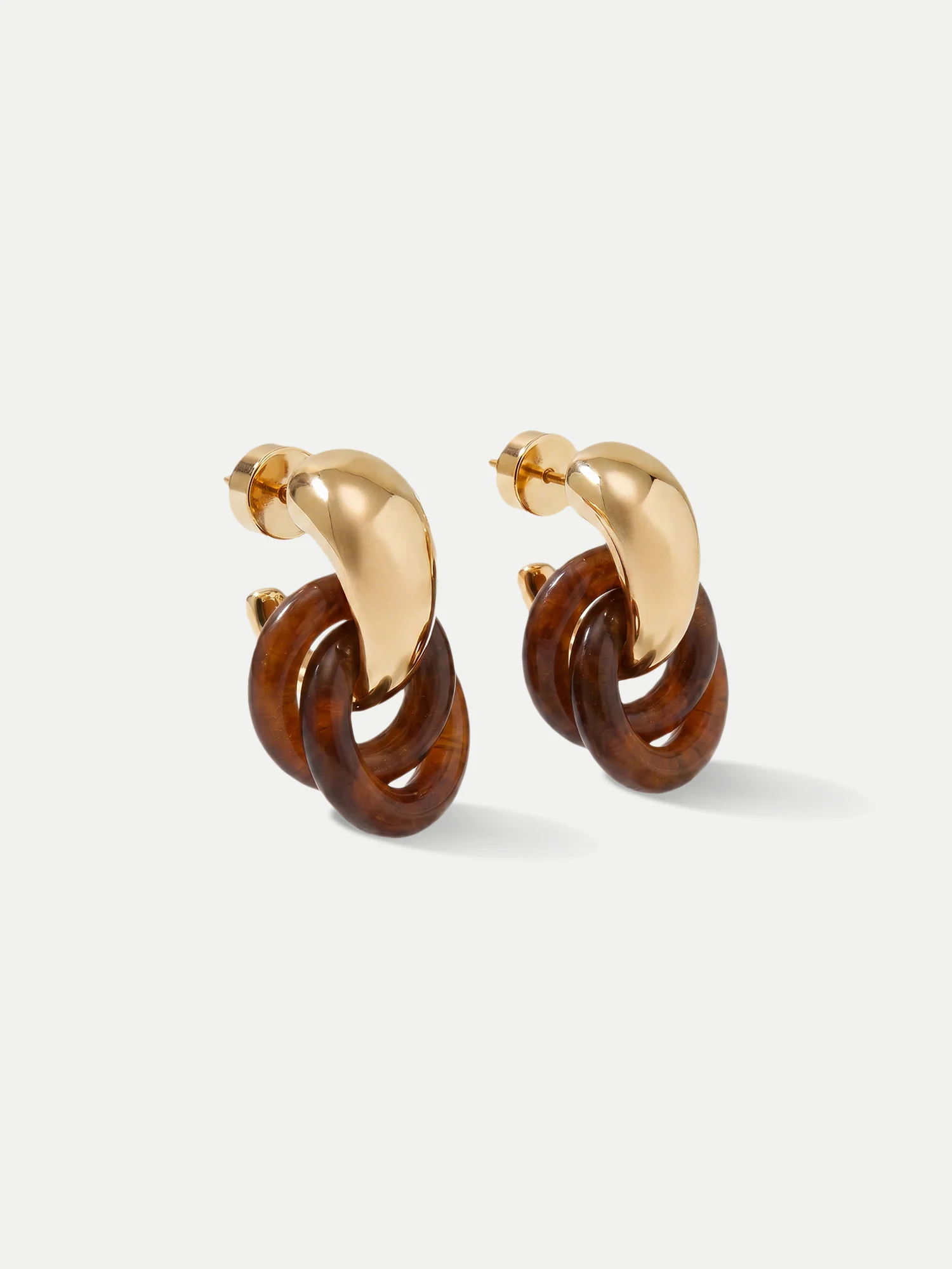Resin Link Drop Hoop Earring - Image 4