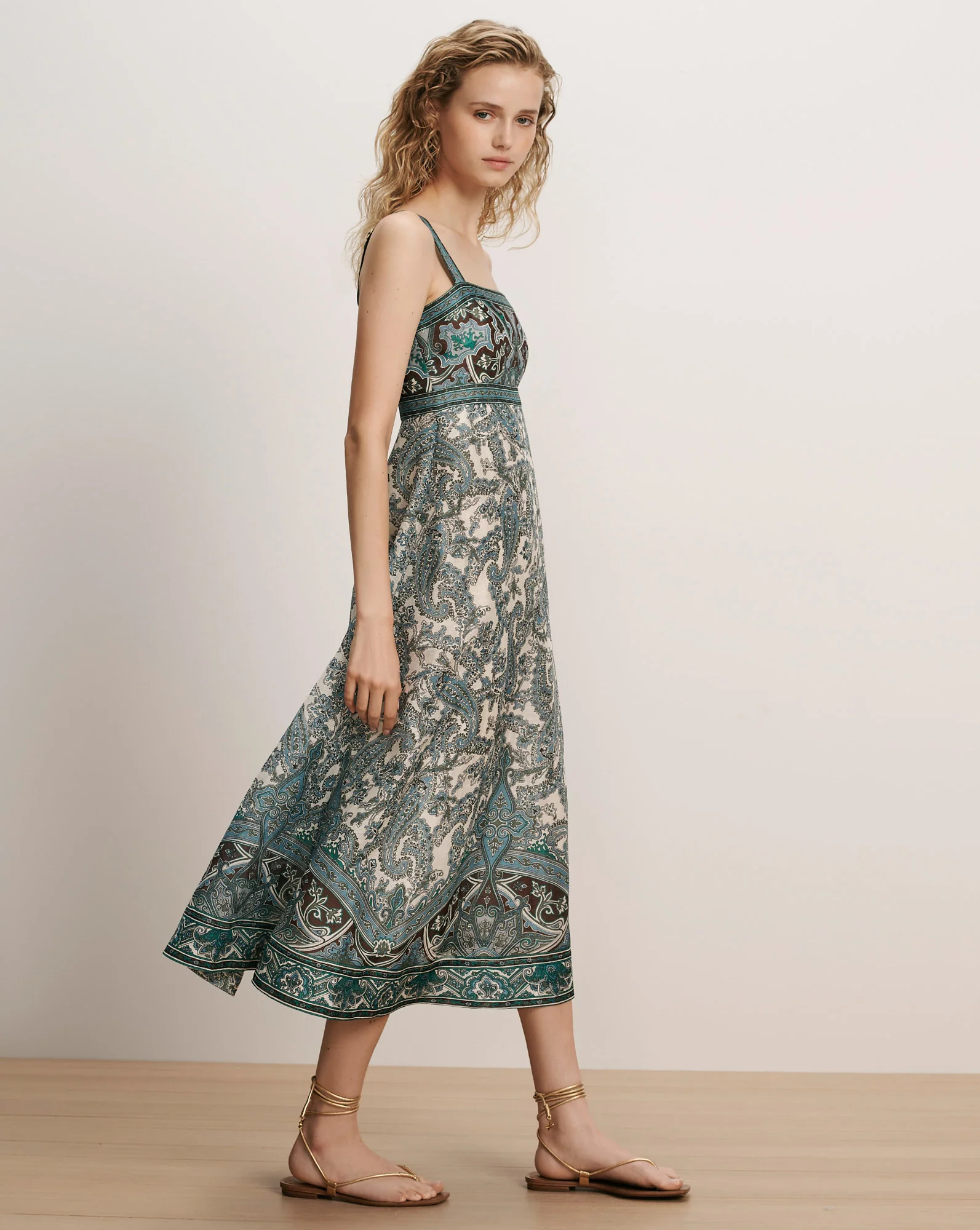 Rye Linen-Silk Midi Dress - Image 2