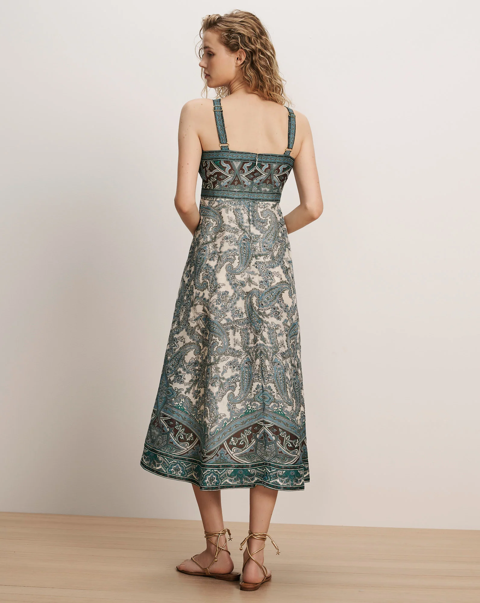 Rye Linen-Silk Midi Dress - Image 4