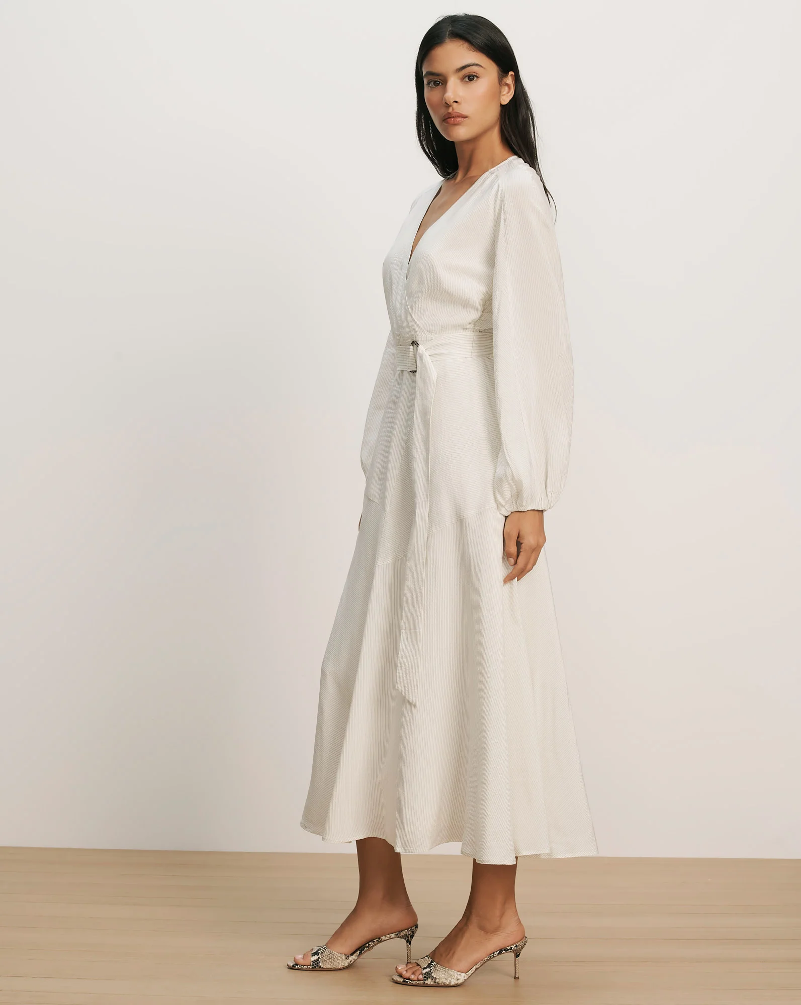 Seneca Bishop-Sleeve Midi Dress - Image 2