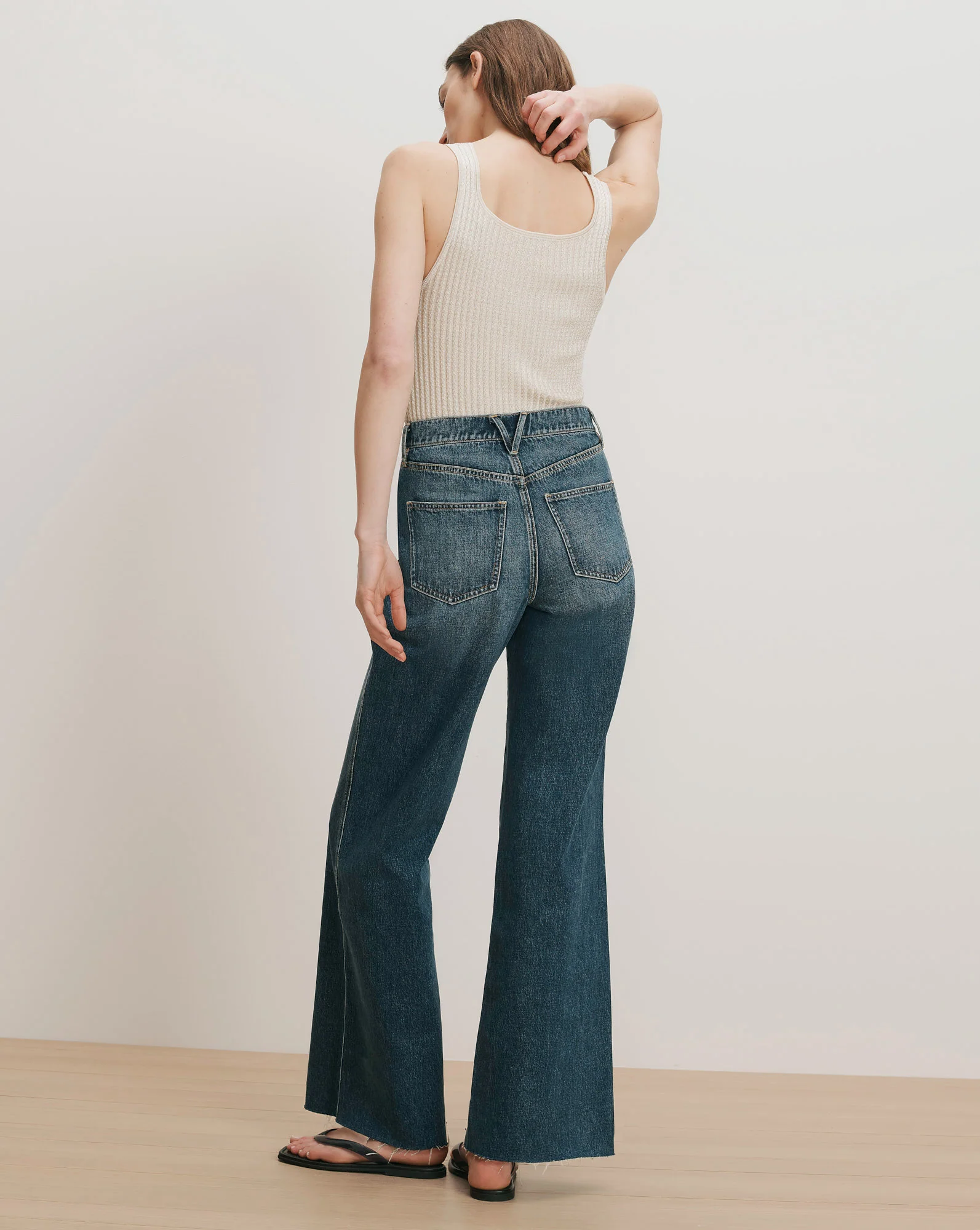 Taylor Crossover-Waistband Wide-Leg Jean - Image 5