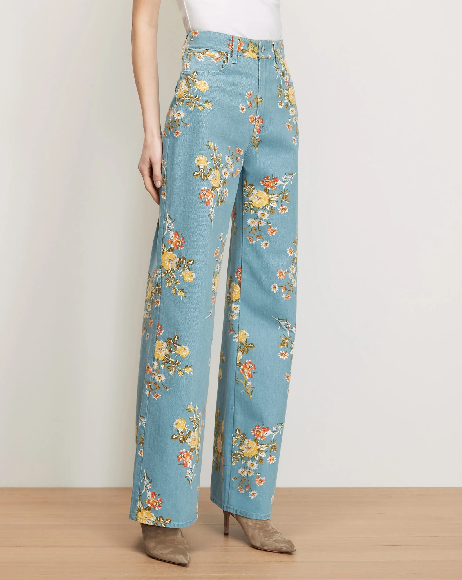 Taylor Floral Wide-Leg Jean - Image 2