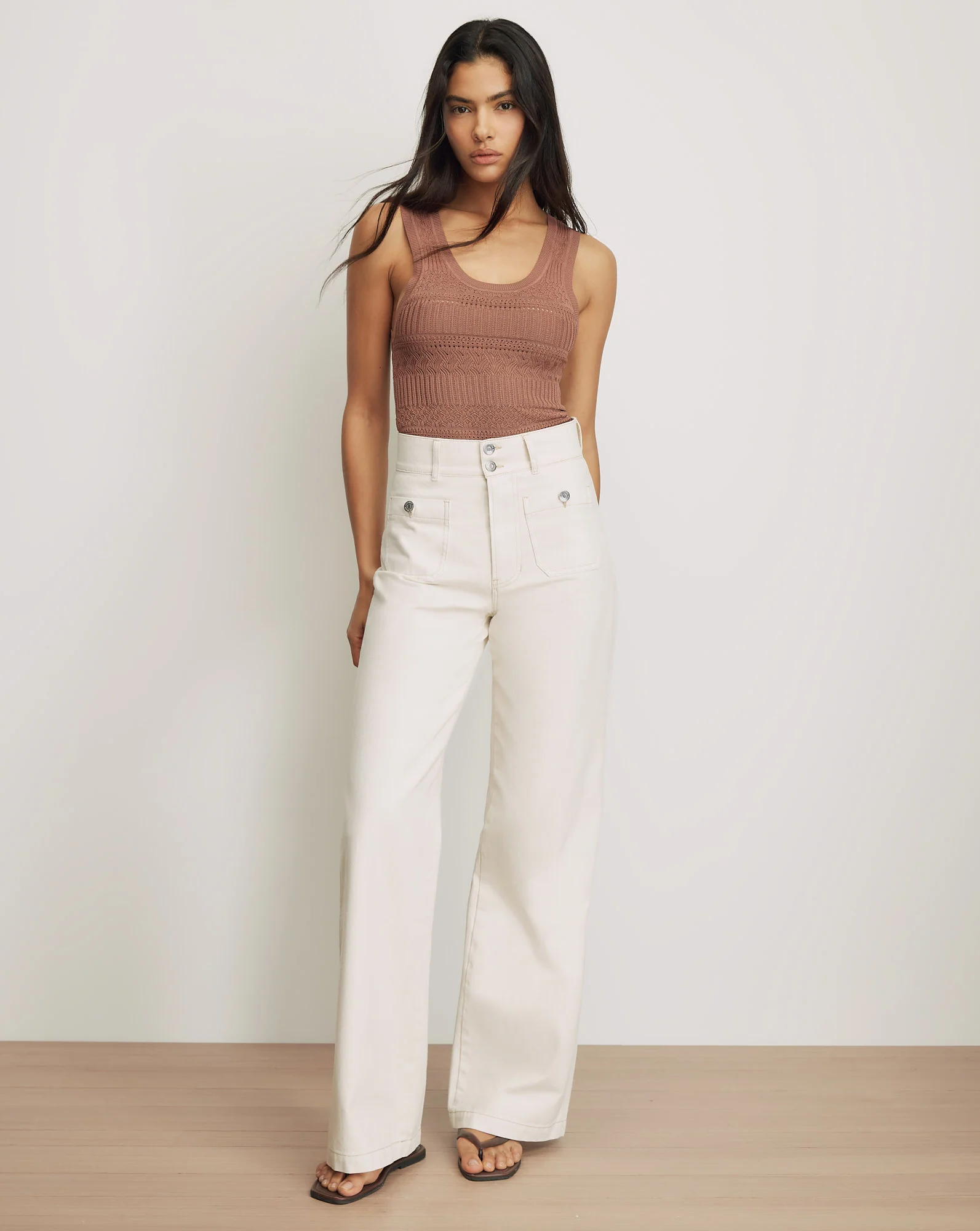 Taylor Patch-Pocket Wide-Leg Jean