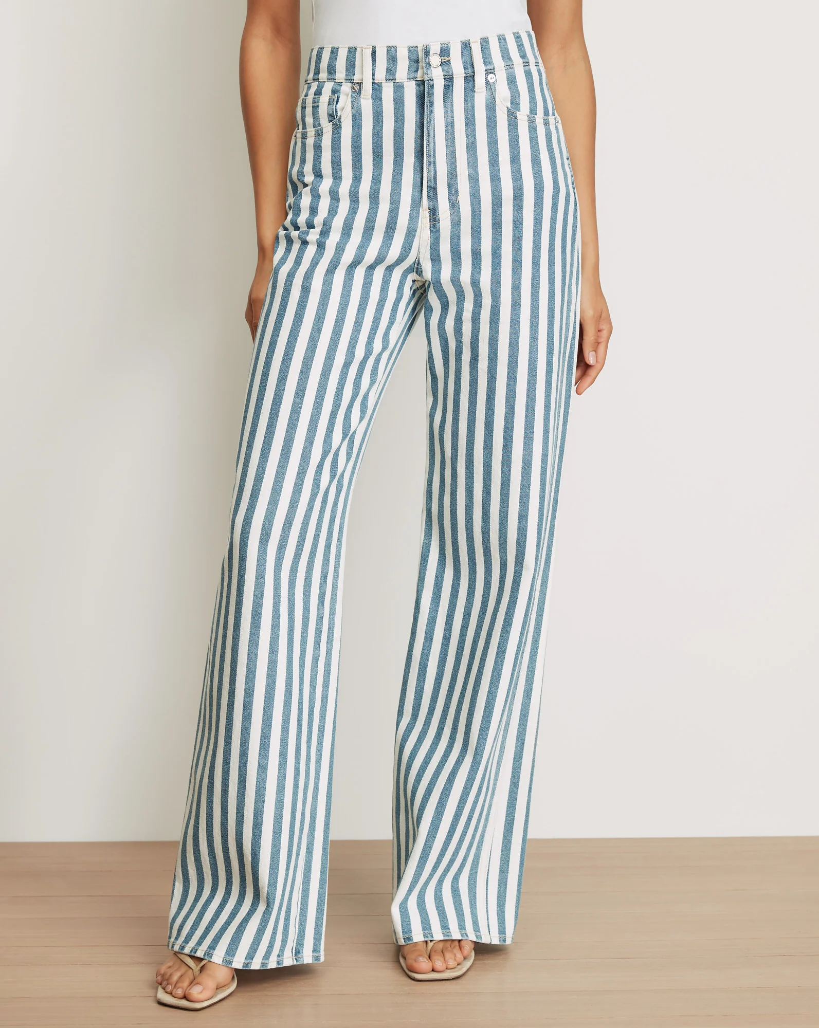 Taylor Striped Wide-Leg Jean - Image 2