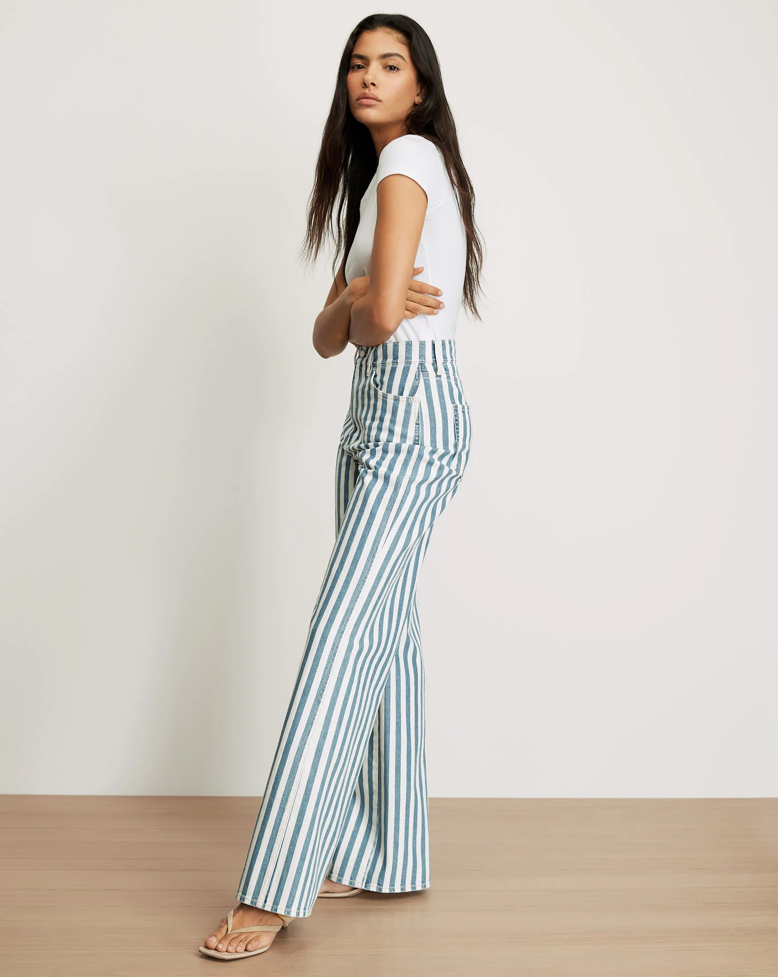 Taylor Striped Wide-Leg Jean - Image 3