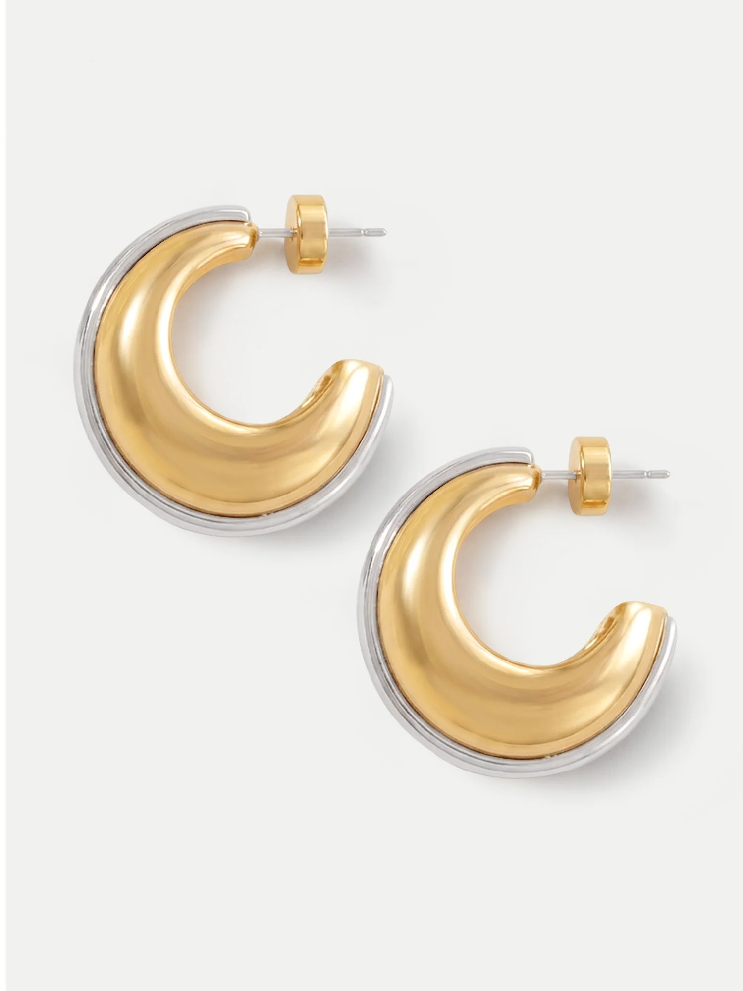 Two-Tone Hoop Earring